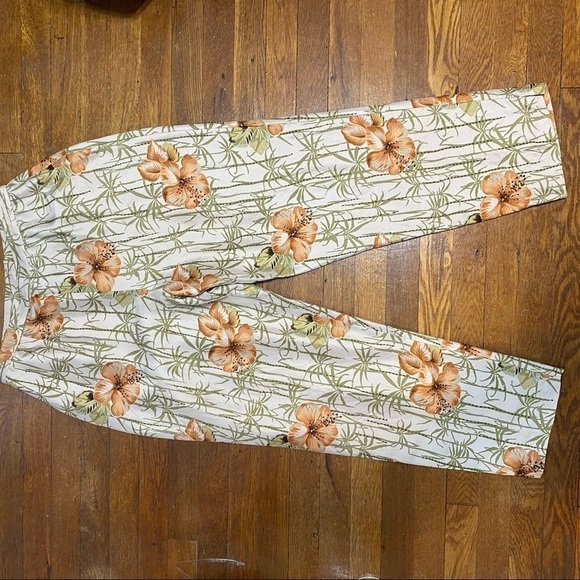 Adrianna Papell silk beaded wide leg pants 12 - Picture 7 of 7